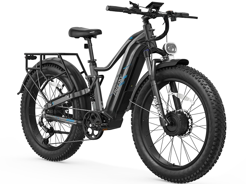 Eurostar electric bike in black, alternate view