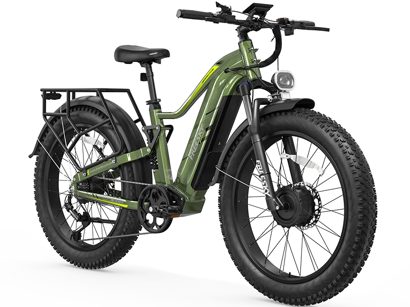 Eurostar electric bike in green, alternate view