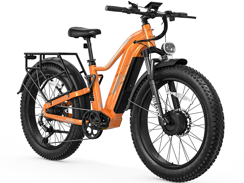 Eurostar electric bike in orange, alternate view